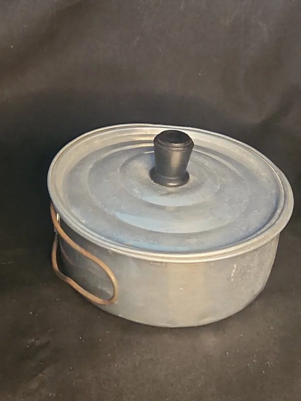 Vintage Camping Aluminum Mess Kit Cooking Pot For Use With Sterno Canned Fuel